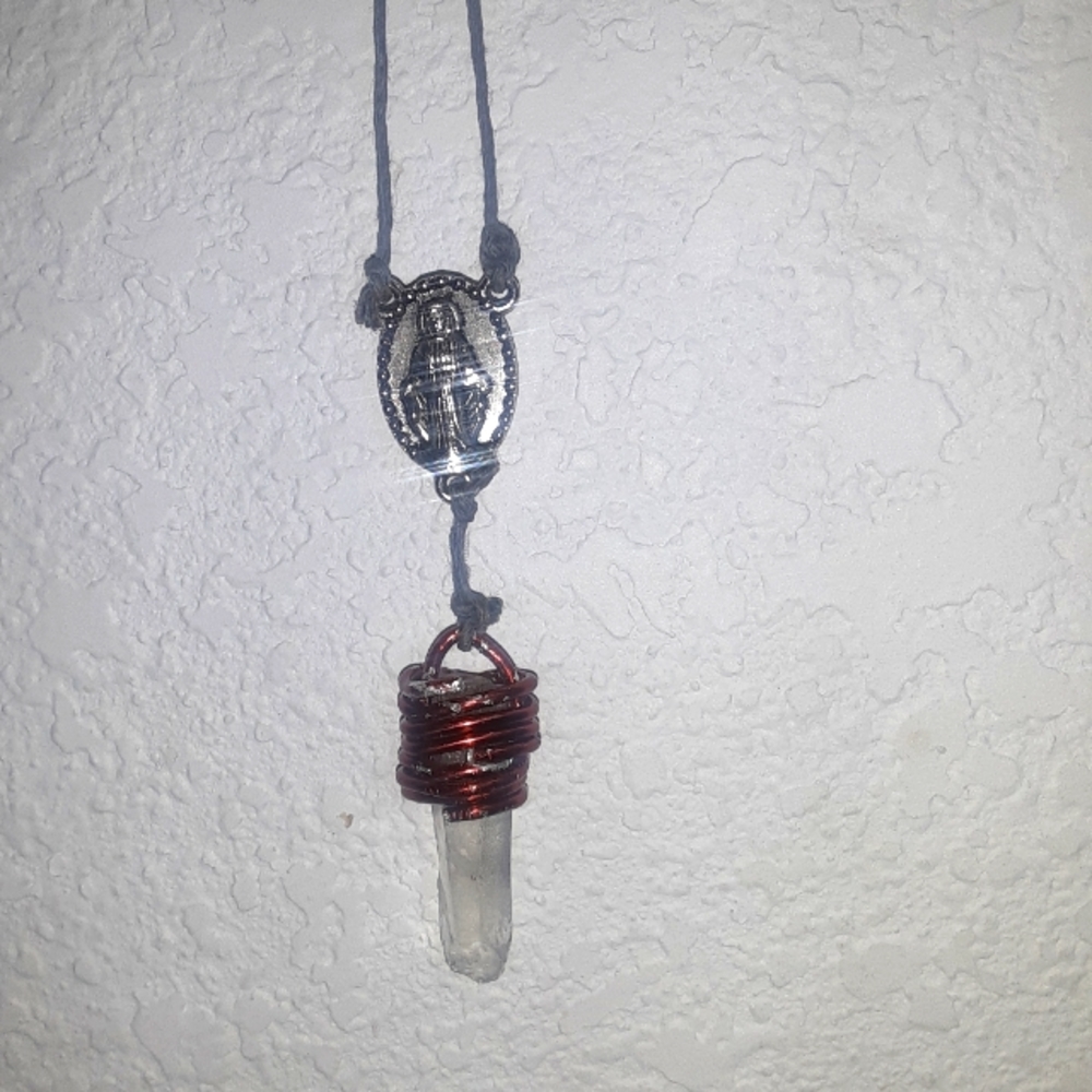 Rosary quartz necklace